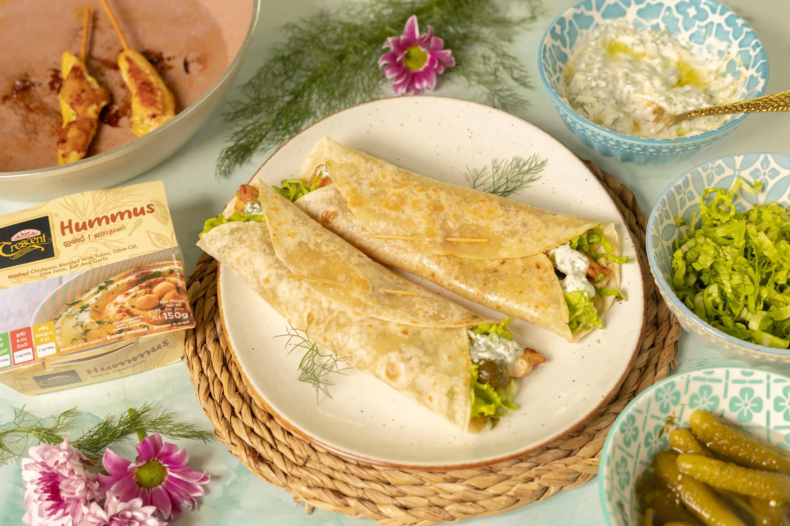 Crescent Chicken Kebab Wrap